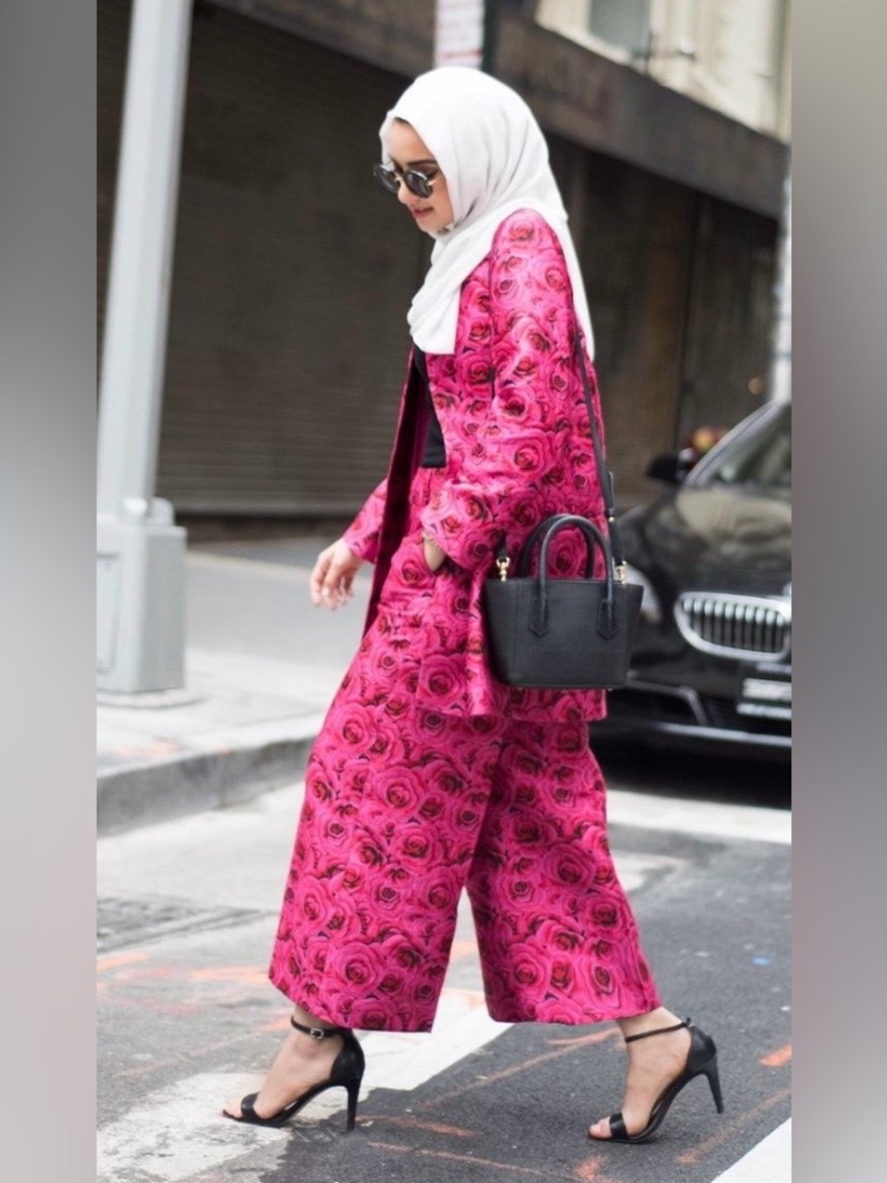 RIVA Women’s Pink Floral Wide-Leg Pantsuit